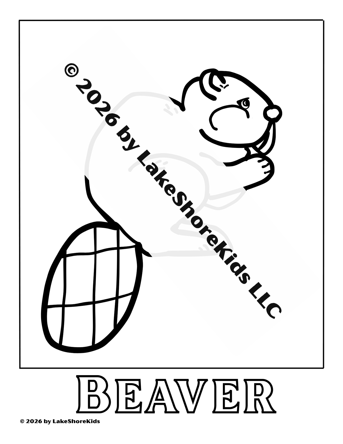Beaver Coloring Page 3+ 156 KB Download