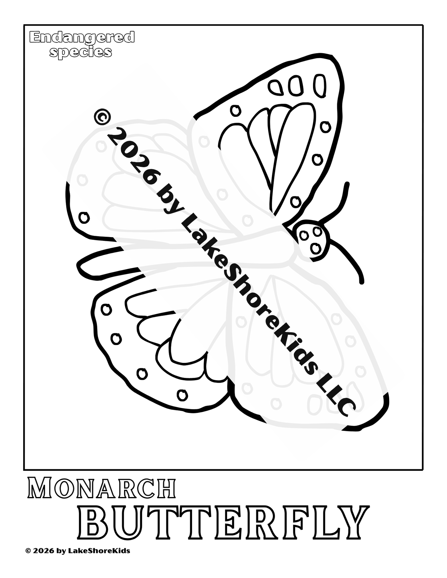 Monarch Butterfly Coloring Page 3+  156 KB PDF Download